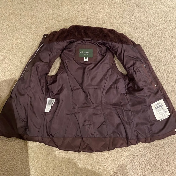 Eddie Bauer Women’s Goose Down Maroon Vest XS - Picture 3 of 7